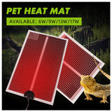 Adjustable Temperature Reptile Pet Heat Mat Heating Incubator Warmer Pad Reptile Heater