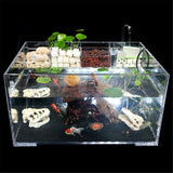 Acrylic Clear Aquarium Fish Tank w Water Pump Filter Home Office Desktop 