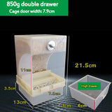 425ml/850ml Capacity Acrylic Parrot Automatic Bird Feeder Feeding Box
