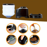 Automatic Pet Feeder fountain Voice Message Recording LCD Screen Dogs Cats Food Dispenser Bowl