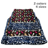 Dog Bed Mat Pet Cushion Blanket Warm Paw Print Puppy Cat Fleece Bed