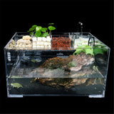 Acrylic Clear Aquarium Fish Tank w Water Pump Filter Home Office Desktop 