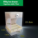 425ml/850ml Capacity Acrylic Parrot Automatic Bird Feeder Feeding Box