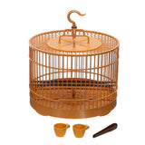 Pet Bird Cage Aviary Hanging Feed Perch Portable Bird Holder 