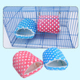 Hamster Small Animal Soft Bed Dot Pattern Pet Warm Winter Hanging House