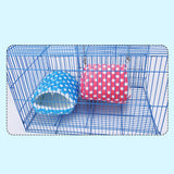 Hamster Small Animal Soft Bed Dot Pattern Pet Warm Winter Hanging House