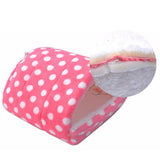 Hamster Small Animal Soft Bed Dot Pattern Pet Warm Winter Hanging House