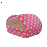 Hamster Small Animal Soft Bed Dot Pattern Pet Warm Winter Hanging House