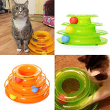 Cat Toy Intelligence Stimulation Shelf Three Level Trapped Ball Toy