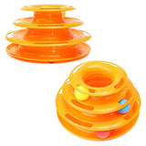 Cat Toy Intelligence Stimulation Shelf Three Level Trapped Ball Toy