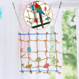 Colorful Block Rope Net Hanging Bird Climbing Swing Bridge