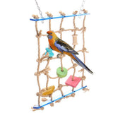 Colorful Block Rope Net Hanging Bird Climbing Swing Bridge