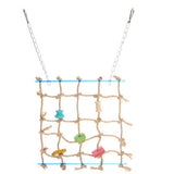 Colorful Block Rope Net Hanging Bird Climbing Swing Bridge