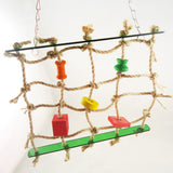 Colorful Block Rope Net Hanging Bird Climbing Swing Bridge