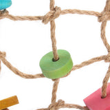 Colorful Block Rope Net Hanging Bird Climbing Swing Bridge