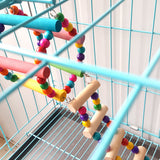 Bird Hamster Toy Colorful Wood Swing Climbing Hanging Ladder Bridge