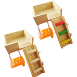 Bird Small Animal Toy Garret Ladder Stand Swing Climbing Decor