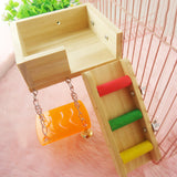 Bird Small Animal Toy Garret Ladder Stand Swing Climbing Decor