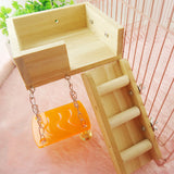 Bird Small Animal Toy Garret Ladder Stand Swing Climbing Decor
