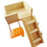 Bird Small Animal Toy Garret Ladder Stand Swing Climbing Decor