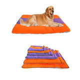 Winter Color Block Dog Cat Puppy Bed Mat Pad Kennel Cushion House Pet Supply