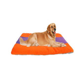 Winter Color Block Dog Cat Puppy Bed Mat Pad Kennel Cushion House Pet Supply