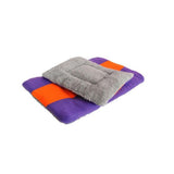 Winter Color Block Dog Cat Puppy Bed Mat Pad Kennel Cushion House Pet Supply