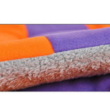 Winter Color Block Dog Cat Puppy Bed Mat Pad Kennel Cushion House Pet Supply