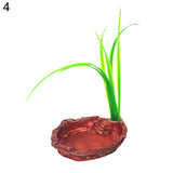 Resin Tree Reptiles Water Food Holder Feeding Bowl Terrarium Landscape Decor