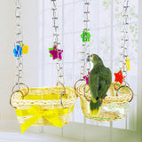 Bird Toy Sling Chain Hand Knitting Hammock Climbing Biting Hanging Basket
