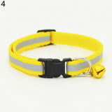 Adjustable Pet Cat Puppy Reflective Collar Safety Buckle Bell Neck Strap