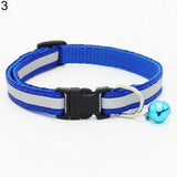 Adjustable Pet Cat Puppy Reflective Collar Safety Buckle Bell Neck Strap