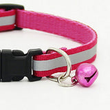 Adjustable Pet Cat Puppy Reflective Collar Safety Buckle Bell Neck Strap