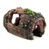 Aquarium Barrel Resin Ornament Cave Fish Tank Landscape Decoration