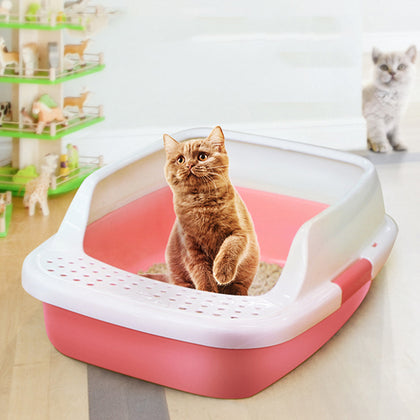 Bakeey Pet Toilet Bedpan Cat Litter Box Anti-Splash Toilet Indoor Home Plastic Sandbox