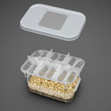 12 Reptiles Eggs Incubator Tray Gecko Snake Bird Amphibians Hatching Case Breeding Tools Box