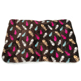 Dog Bed Mat Pet Cushion Blanket Warm Paw Print Puppy Cat Fleece Bed