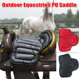 Non-slip PU Leather Horse Saddle Pads Comprehensive Seat Cushion Pad Equestrian Horse Riding Equipment 