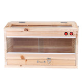 Reptiles Wooden Feeding Tank Box Enclosure Heating Cage