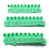 100Pc Set Green Animals Cattle Goat Pig Sheep Use Ear Number Tag Livestock Tags Labels 