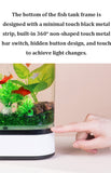 Mini Fish Tank USB Charging Self-cleaning Aquarium with 7 Colors LED Light