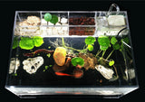 Acrylic Clear Aquarium Fish Tank w Water Pump Filter Home Office Desktop 