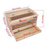 Reptiles Wooden Feeding Tank Box Enclosure Heating Cage