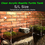 Turtle Tank Reptile Top Habitat Filter Kit Aquatic Large Acrylic Breeding Cage Tank