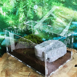 Turtle Tank Reptile Top Habitat Filter Kit Aquatic Large Acrylic Breeding Cage Tank