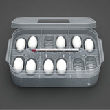 12 Reptiles Eggs Incubator Tray Gecko Snake Bird Amphibians Hatching Case Breeding Tools Box