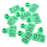 100Pc Set Green Animals Cattle Goat Pig Sheep Use Ear Number Tag Livestock Tags Labels 