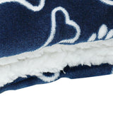 Dog Bed Mat Pet Cushion Blanket Warm Paw Print Puppy Cat Fleece Bed