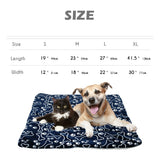 Dog Bed Mat Pet Cushion Blanket Warm Paw Print Puppy Cat Fleece Bed