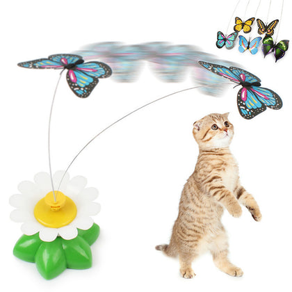 Cat Electric Rotating Toy Colorful Butterfly Cat Toy